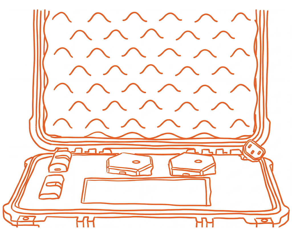 Bob device in its rugged case connecting to the cloud